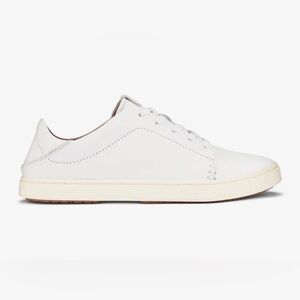 Olukai Pehuea Lī ‘Ili Women’s Leather Sneakers, NWOT, White, Multiple Sizes